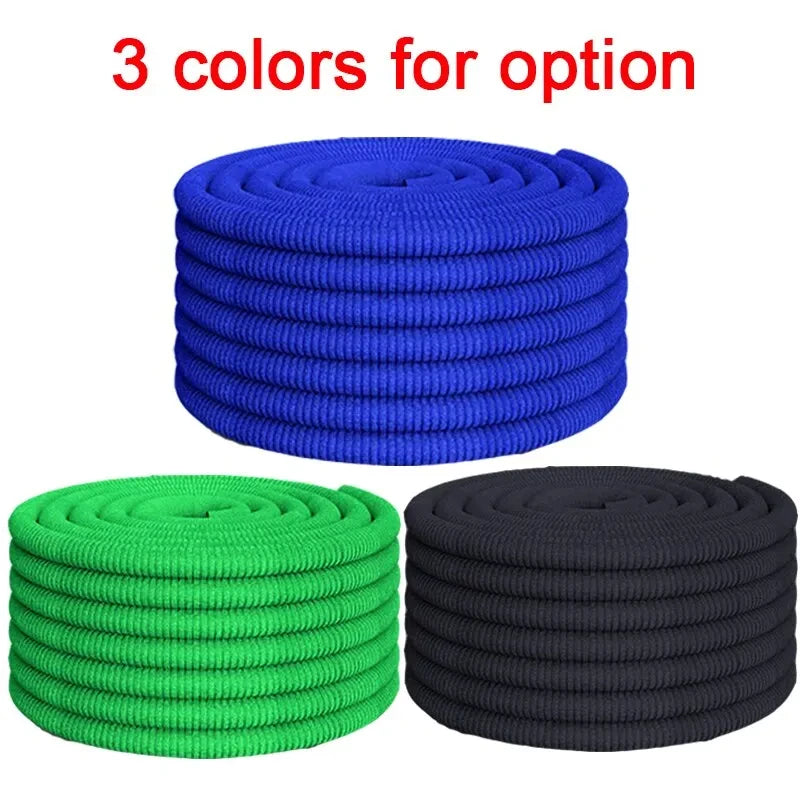 Expandable Garden Hose with High-Pressure Nozzle