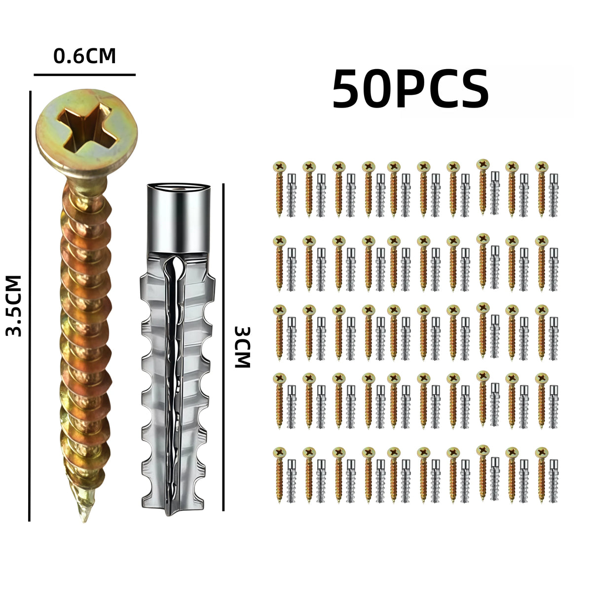 Expansion Screws for Hollow Walls – Self-Tapping Anchors (6mm & 8mm)