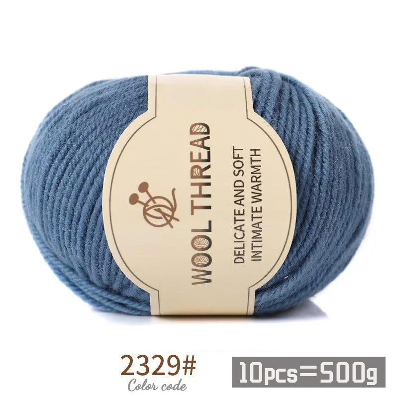 Combed Alpaca Blend Yarn for Hand Knitting – 10-Pack Wool Balls