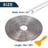 Roll of chrome car door edge guard trim strip with a 6mm width and 10 meter length