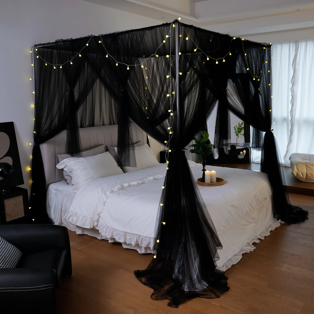 Elegant Mosquito Net Canopy for Bed – Fine Mesh Protection