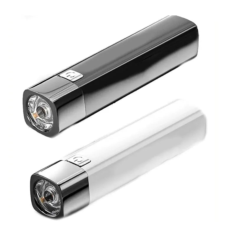 Compact 2-in-1 LED Flashlight & Power Bank