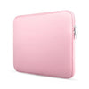 A pink universal laptop sleeve with a zipper closure.