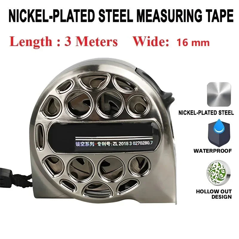 Stainless Steel Retractable Tape Measure – Anti-Corrosion, Easy-Read, Ideal for Woodworking