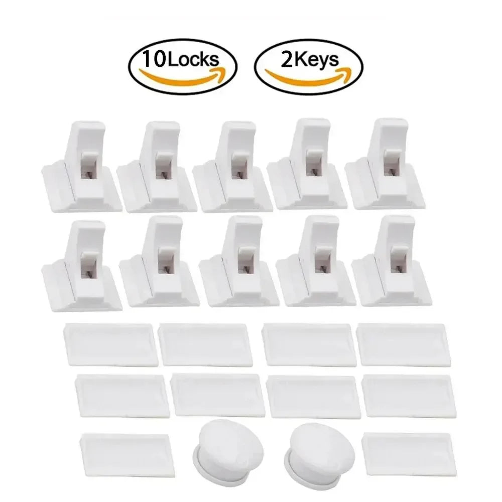 Magnetic Child Safety Cabinet Locks (Set of 2)