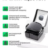 Features of a portable automatic wrist blood pressure monitor including memory, compact size, voice notification, adjustable 