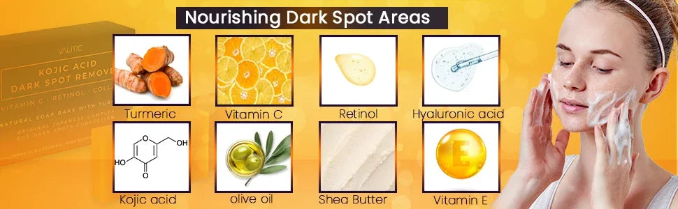 Kojic Acid Brightening Bar for Dark Spots & Even Skin Tone
