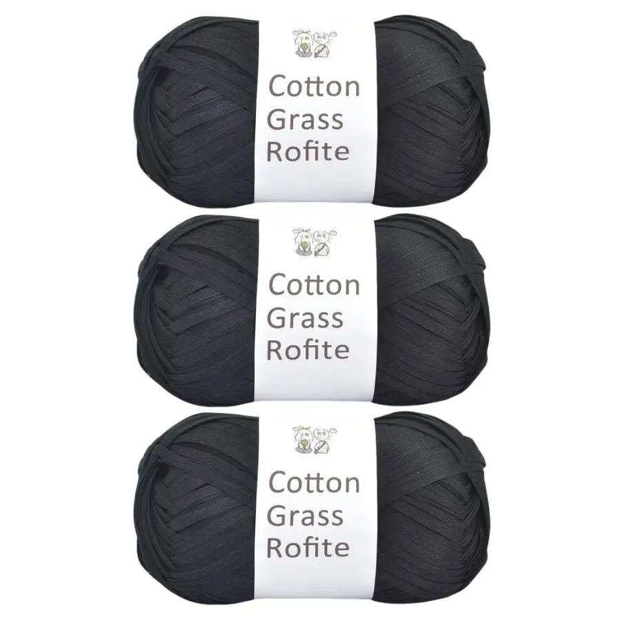 Natural Cotton Raffia Yarn – 3 Ball Set for Crochet, Knitting & Crafting