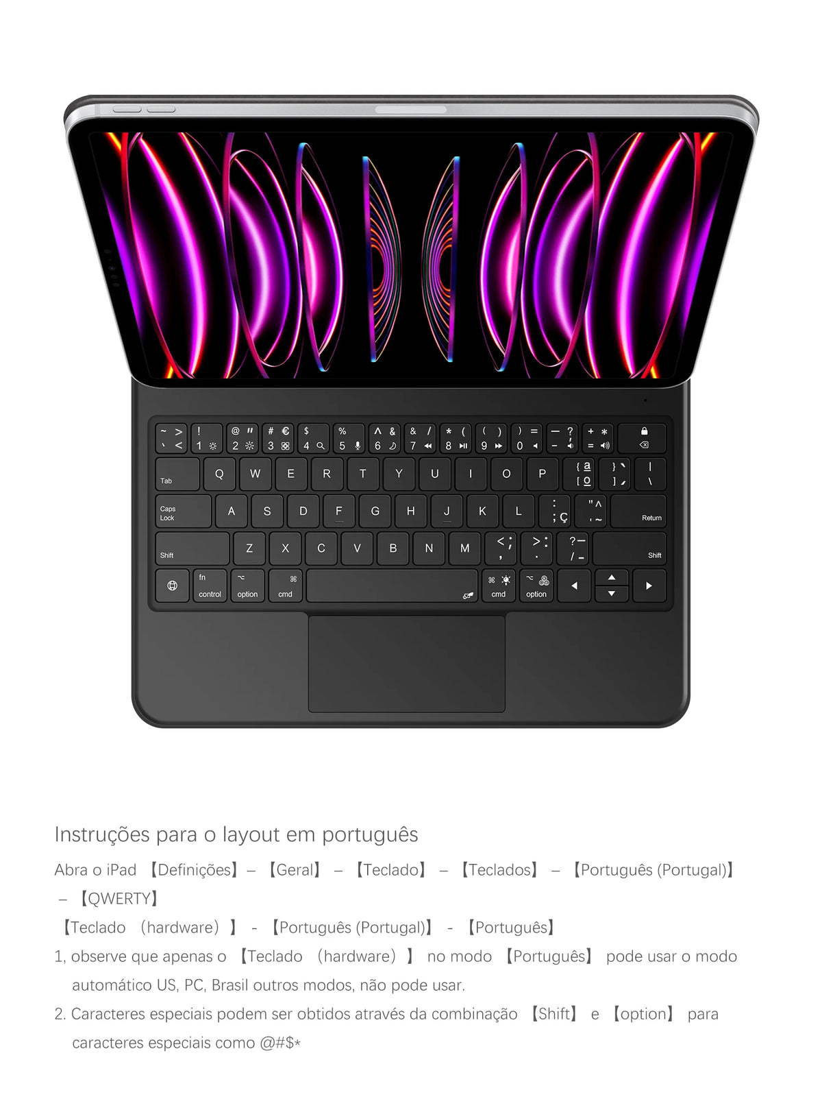 Magnetic Pogo Pin Keyboard Case for iPad Pro & Air