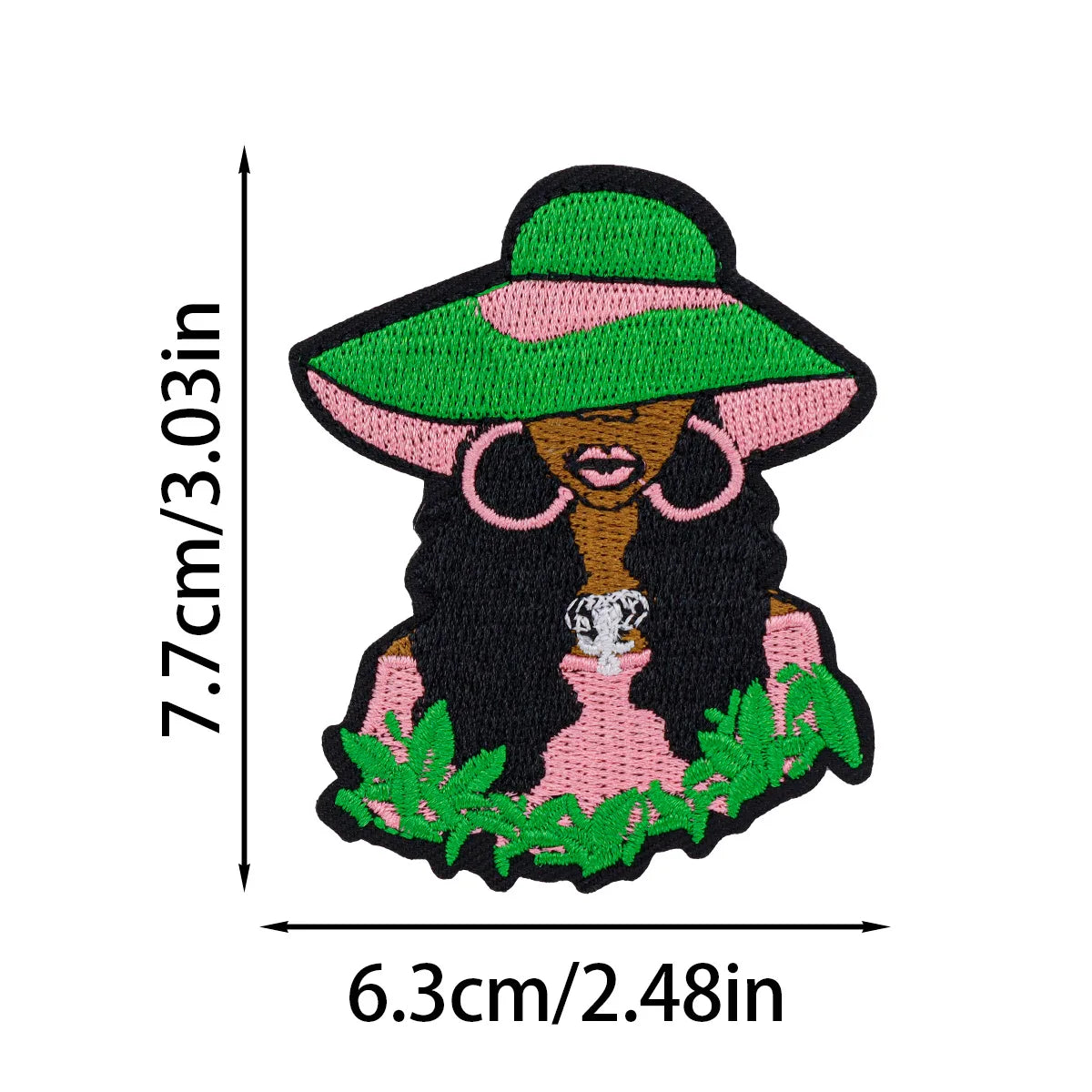 Embroidered Iron-On Patch – Stylish Black Queen Design