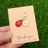 Cute Ladybug Daisy Keychain Charm