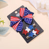 Patriotic Star Bow Hair Clips for Girls