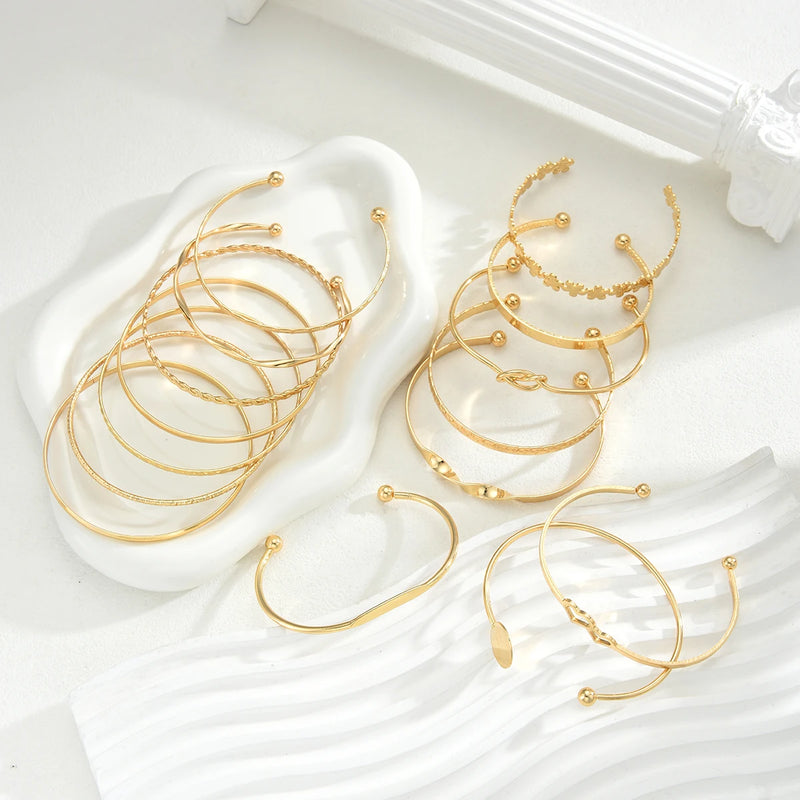 Bohemian Heart & Flower Bracelet Set