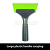 A black plastic handle scraping tool with a green blade for soft cowhide car wrap and film installation.