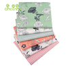 Floral Printed Twill Cotton Fabric for Quilting & Sewing – 6 Piece Set