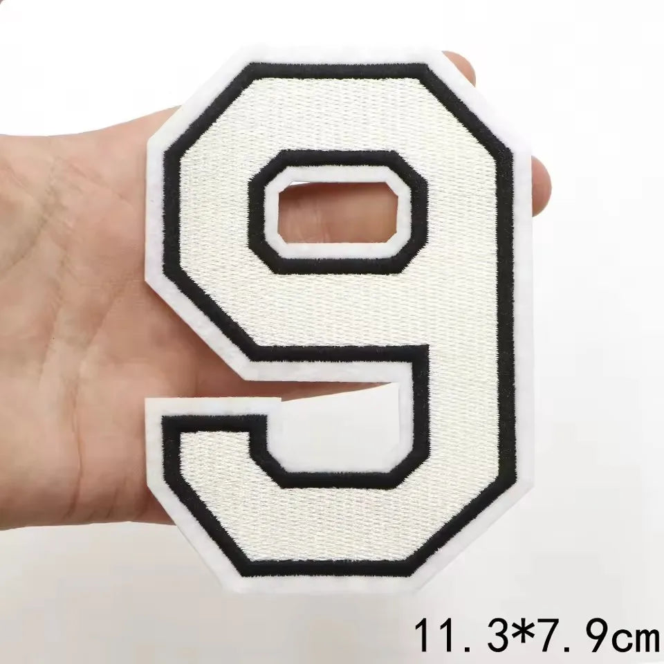 Large White Letter Patch for DIY Clothing Customization