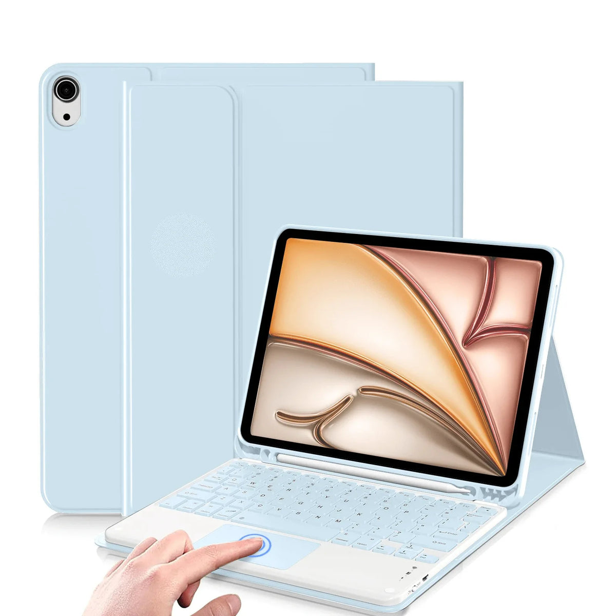 iPad Air Keyboard Case with Touchpad - Multi-Angle Protective Cover