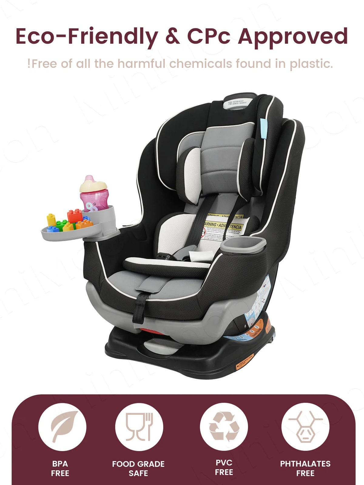 3-in-1 Expandable Travel Tray with 360° Cup Holder