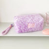 Leopard Print Plush Makeup Bag with Carry Handle