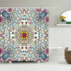 Mandala Boho Shower Curtain with Floral Print