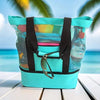 Insulated Mesh Beach Tote with Cooler Compartment