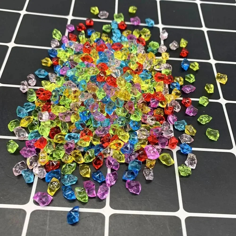 Crystal Clear Acrylic Crushed Ice Stones for Vases & Decor (100-Pack)