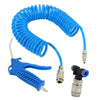 Coiled Air Blow Gun Kit with Retractable Hose