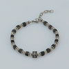 Natural Stone & Stainless Steel Beaded Bracelet