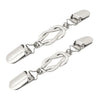 Silberner Taillenschmuck und Hemdclip-Set mit verschränkter Kettendesign