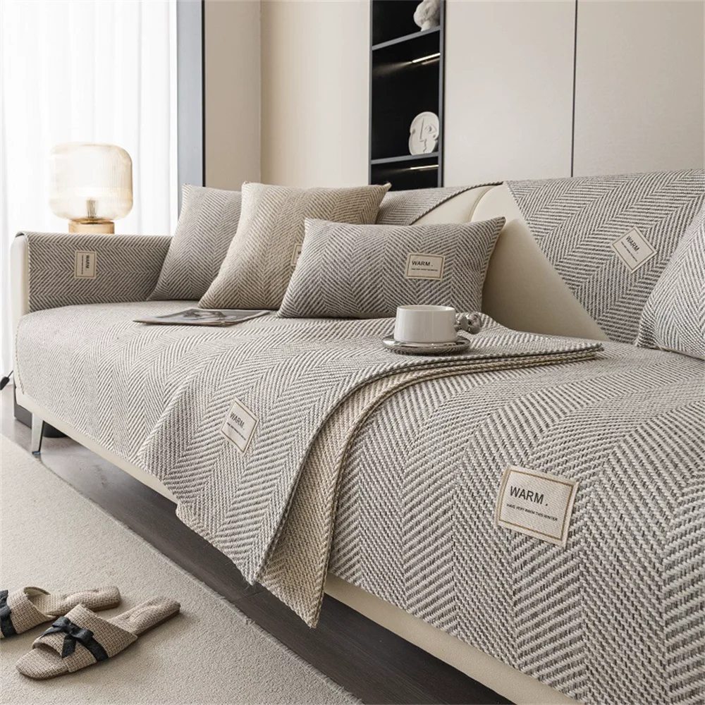 All-Season Waterproof Sofa Cover with Anti-Slip Backing