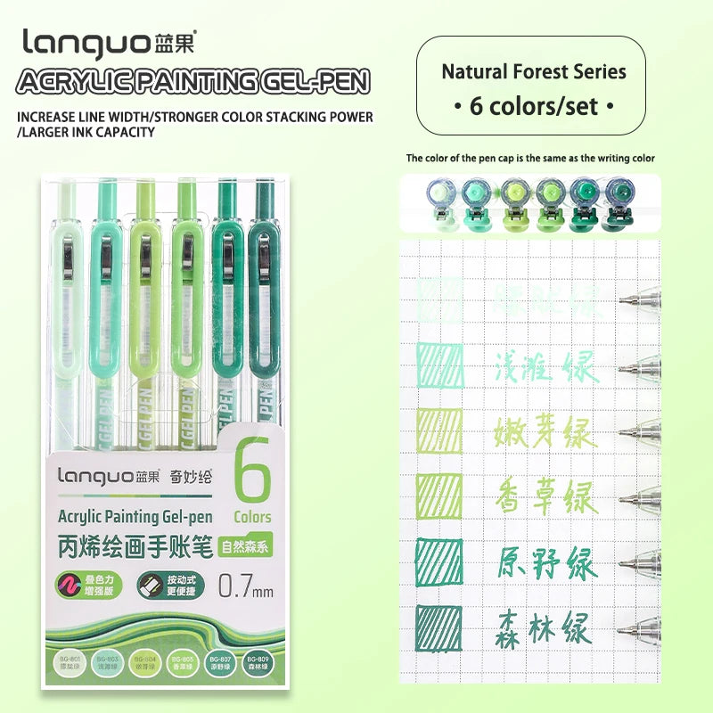 Vibrant Acrylic Gel Pens Set for Art & Writing