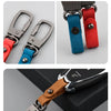 Handcrafted Leather Keychain with Zinc Alloy Ring