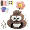 A beginner crochet kit featuring yarn, needles, and patterns for making a cute animal amigurumi.