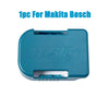 A teal battery holder labeled M&B18v for Makita and Bosch 18V power tools.