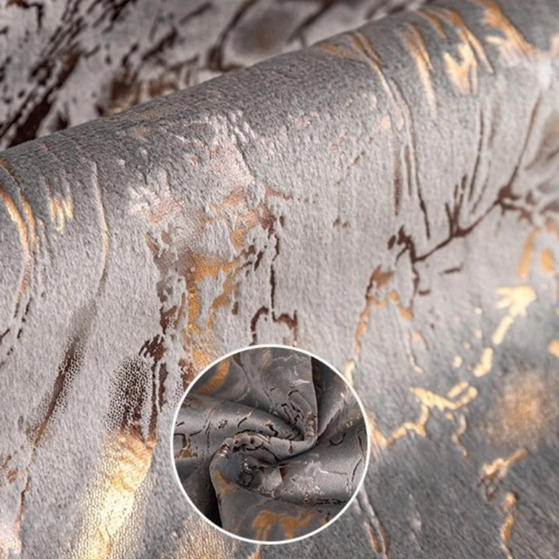 Gold-Foil Velvet Sofa Cushion Cover – Non-Slip, Machine Washable