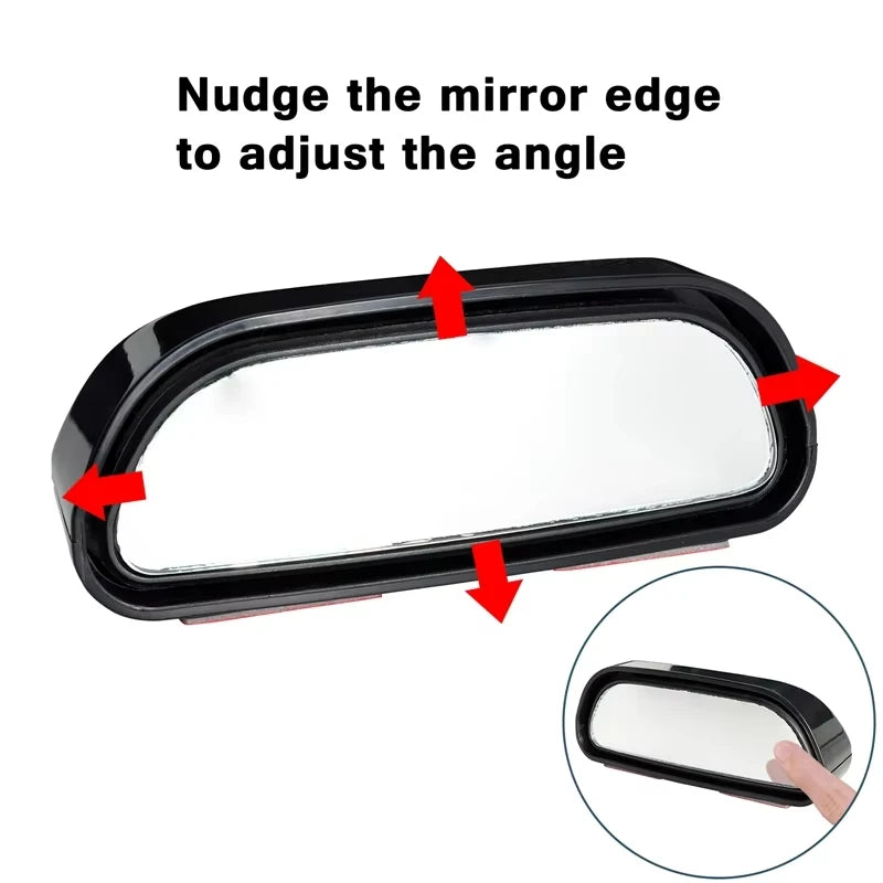 Adjustable Wide-Angle Convex Side Mirrors for Blind Spot Safety