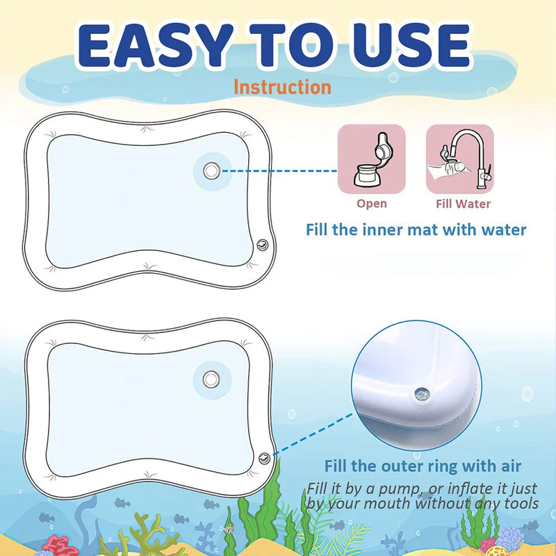 Inflatable Water Play Mat for Baby Tummy Time