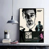 A black and white movie poster featuring Edward Norton as The Narrator from Fight Club.