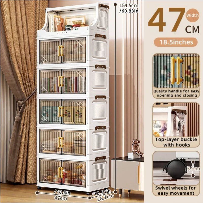 Foldable Double-Door Storage Cabinet