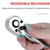 Compact 3-Piece Stubby Ratchet Wrench Set