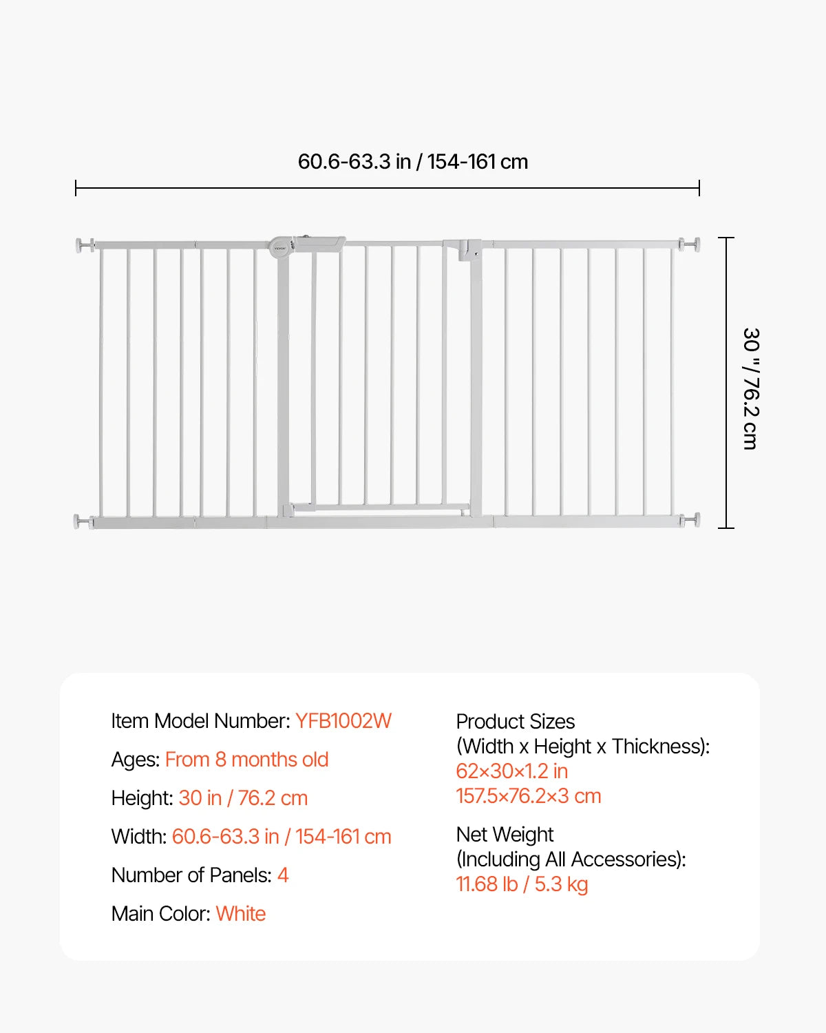 Walk-Through Safety Gate for Babies and Pets