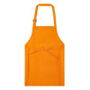 Orange kids craft apron and chef hat set with an adjustable neck strap