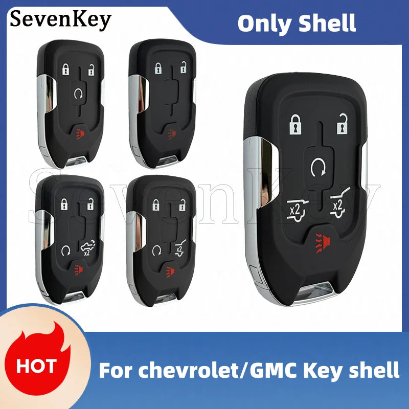 Replacement Smart Key Fob Shell for Chevrolet & GMC Trucks and SUVs