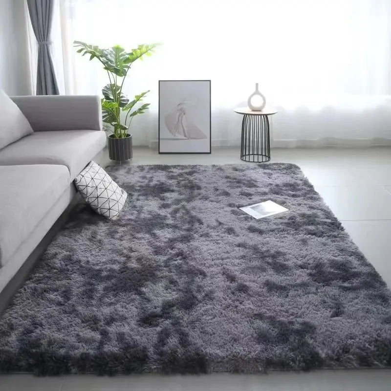Soft Tie-Dye Leaf Print Non-Slip Area Rug