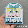 Pink Embroidered Iron-On Letter Patches for Clothing & Accessories