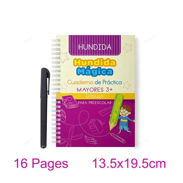 Reusable Grooved Handwriting Practice Book for Kids