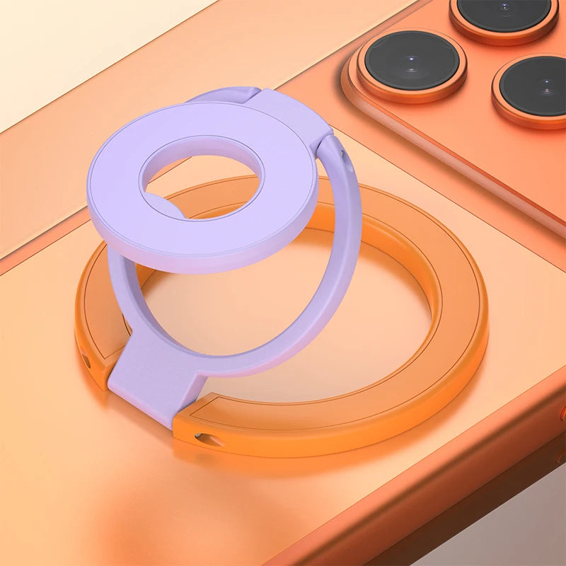Double-Sided Magnetic Phone Ring Holder with Kickstand