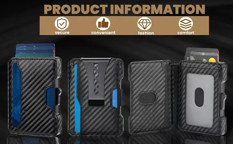 Aluminum Pop-Up Card Case Wallet with RFID Blocking