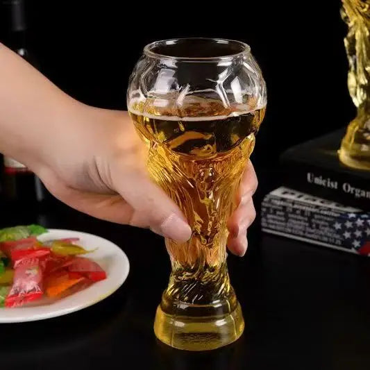 Trophy-Shaped Glass Beer Mug