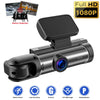A black Full HD dash cam device with a lens and various features like motion detection, loop recording, G-sensor, 170 degree 
